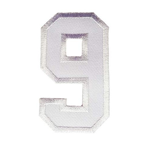 3 INCH White Number 9 Patches Appliques Fabric Decorating for Hat ...