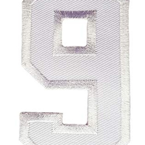 3 INCH White Number 9 Patches Appliques Fabric Decorating for Hat ...