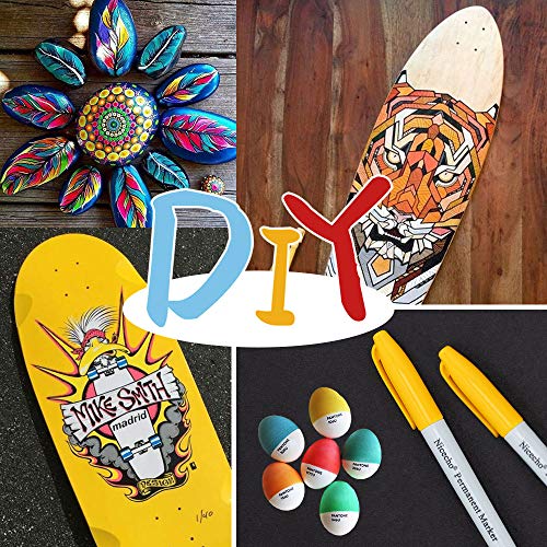 Permanent Markers, 30 Colored Fine Point Marker Pens, Waterproof M...