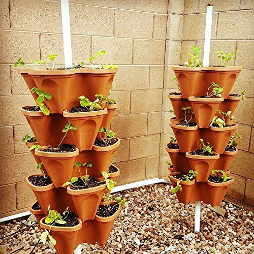 Stackable Garden - Indoor/Outdoor Vertical Planter Set - Self Wate...