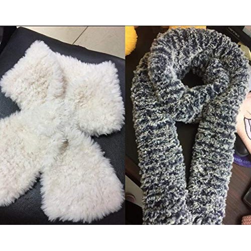NICEEC 2 Skeins Super Soft Fur Yarn Chunky Fluffy Faux Fur Yarn Ey...