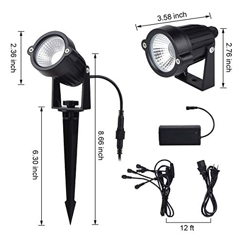 12W Landscape Lights,24V Bluetooth APP Control LED Garden Lights w...