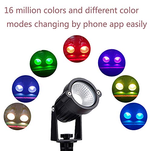 12W Landscape Lights,24V Bluetooth APP Control LED Garden Lights w...