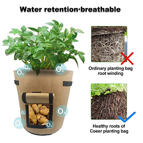 Nicheo 3 Pcs 6.5 Gallon Garden Boxes, Easy to Harvest, Planter Pot...