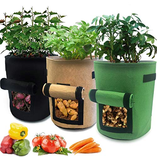 Nicheo 3 Pcs 6.5 Gallon Garden Boxes, Easy to Harvest, Planter Pot...