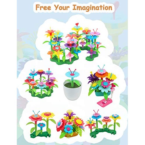 Nicpro Flower Garden Building Toys 140pcs, Build Blocks Educationa...