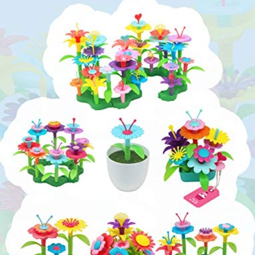 Nicpro Flower Garden Building Toys 140pcs, Build Blocks Educationa...