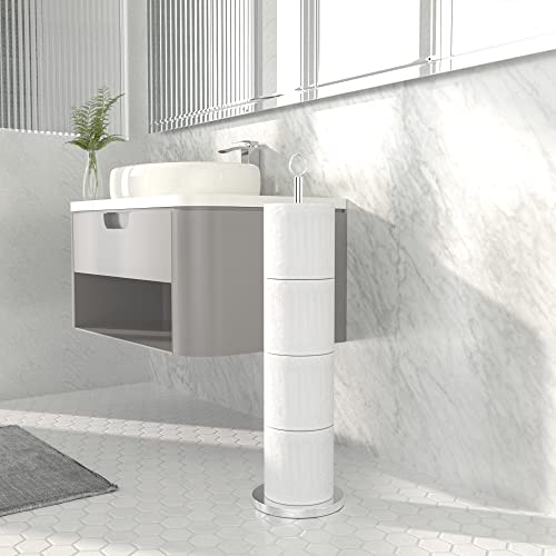Toilet Paper Holder Standwith Reserve Function, Free-Standing To...