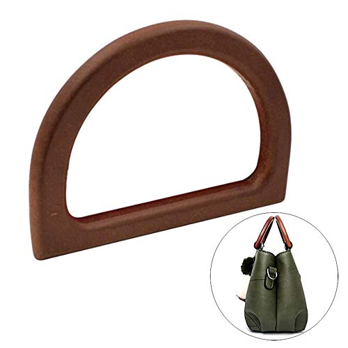 Nifocc Wooden D Shaped Handles Handle Replacement for Handmade Bag...