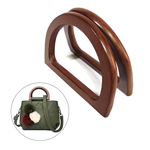 Nifocc Wooden D Shaped Handles Handle Replacement for Handmade Bag...