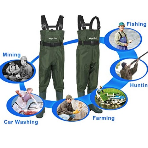 Night Cat Fishing Wader for Men Women Waterproof Hunting Chest Wad...