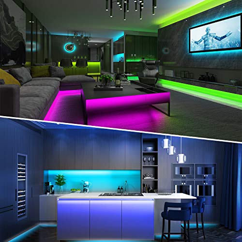 LED Strip Lights,NightScene 32.8FT LED Music Sync Color Changing L...