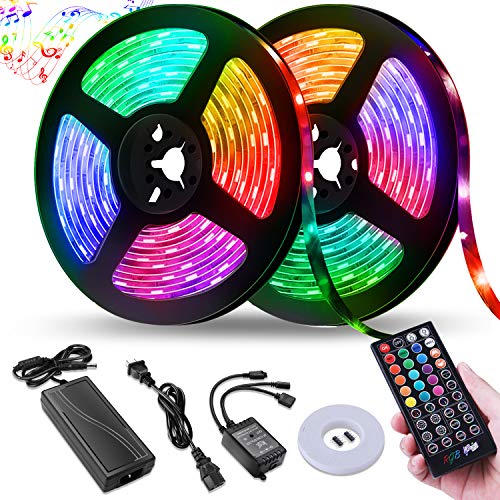 LED Strip Lights,NightScene 32.8FT LED Music Sync Color Changing L...