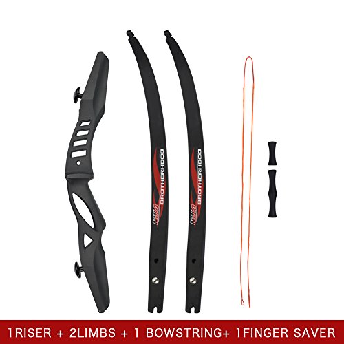 NIKA ARCHERY 60 Recurve Bow ILF Limbs 20lbs Beginner Hunting Shoo...