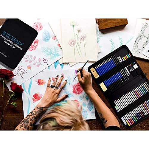 Drawing Watercolor Pencils Art Supplies – 54 Coloring and Sketchin...