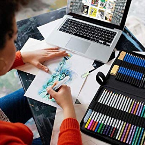 Drawing Watercolor Pencils Art Supplies – 54 Coloring and Sketchin...