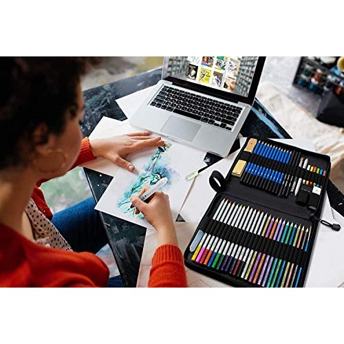 Drawing Watercolor Pencils Art Supplies – 54 Coloring and Sketchin...