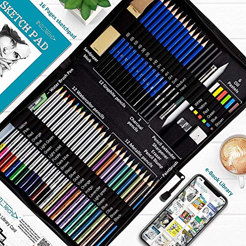 Drawing Watercolor Pencils Art Supplies – 54 Coloring and Sketchin...