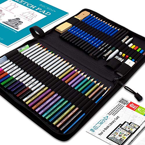 Drawing Watercolor Pencils Art Supplies – 54 Coloring and Sketchin...
