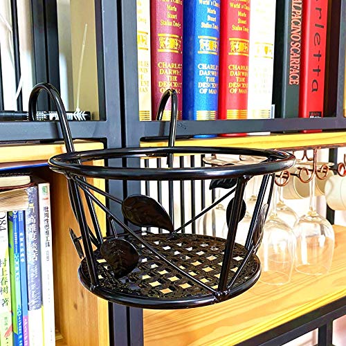 NILICAN Hanging Rail Planter Baskets Wrought Iron Hanging Flower B...