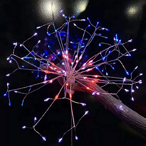 2 Pack 198 LED Fireworks Lights, Hanging Starburst Lights, Battery...