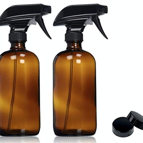 Nisorpa 16oz Amber Glass Spray Bottles 6 Pack Refillable Essential...