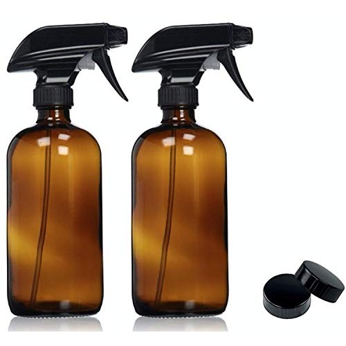 Nisorpa 16oz Amber Glass Spray Bottles 6 Pack Refillable Essential...