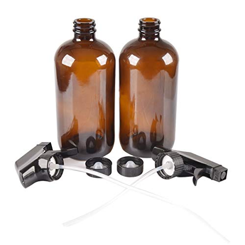 Nisorpa 16oz Amber Glass Spray Bottles 6 Pack Refillable Essential...