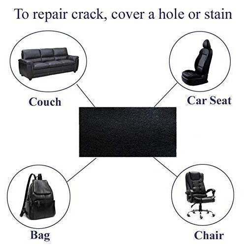 Nisorpa 6pcs Self Adhesive Leather Repair Patch Black PU Leather P...