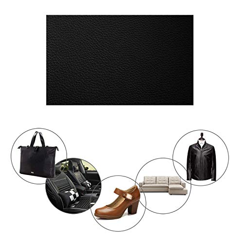 Nisorpa 6pcs Self Adhesive Leather Repair Patch Black PU Leather P...
