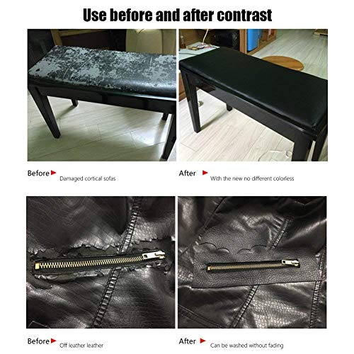 Nisorpa 6pcs Self Adhesive Leather Repair Patch Black PU Leather P...
