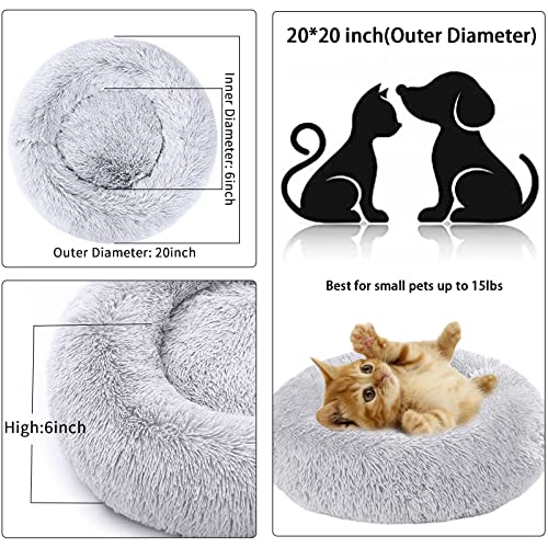 Nisrada Cat Beds for Indoor Cats,20/24 Inch Dog Bed for Small Meli...