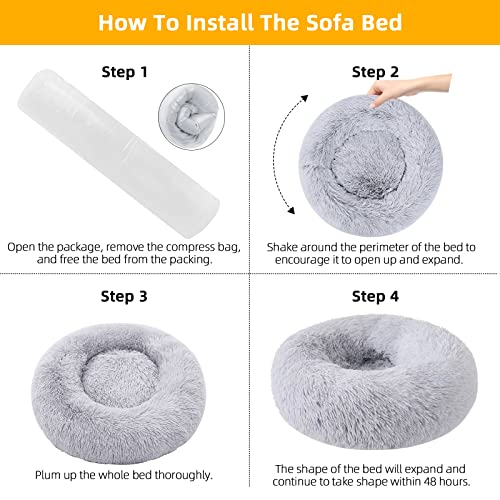 Nisrada Cat Beds for Indoor Cats,20/24 Inch Dog Bed for Small Meli...