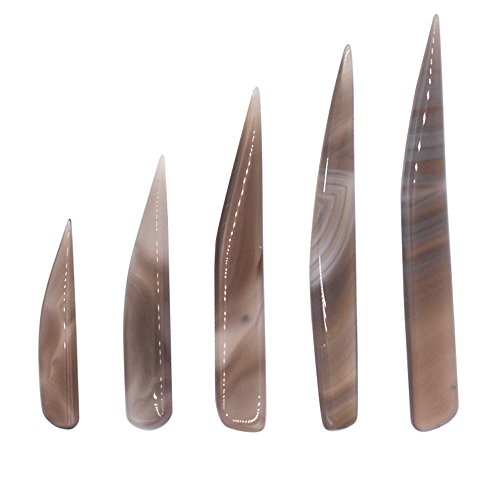 NIUPIKA Agate Burnisher Knife Craft Polishing Tool for Gold and Sl...