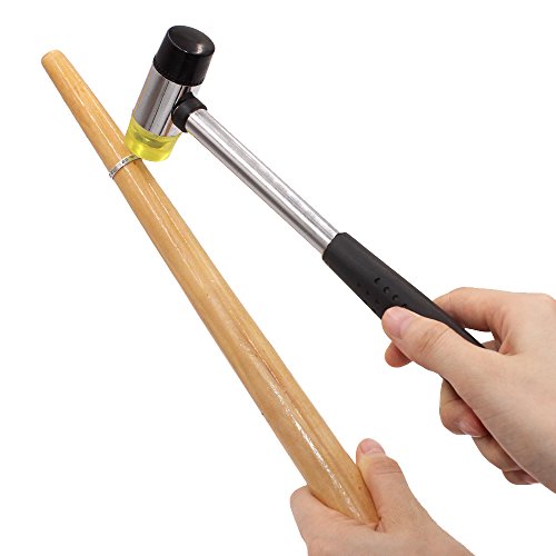 NIUPIKA Jewelers Rubber Hammer Mallet with Wood Ring Mandrel Sizer...