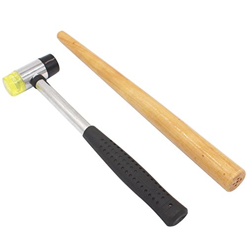 NIUPIKA Jewelers Rubber Hammer Mallet with Wood Ring Mandrel Sizer...