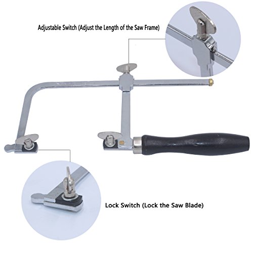 NIUPIKA Jewelers Saw Frame Adjustable with 144 Blades Professiona...