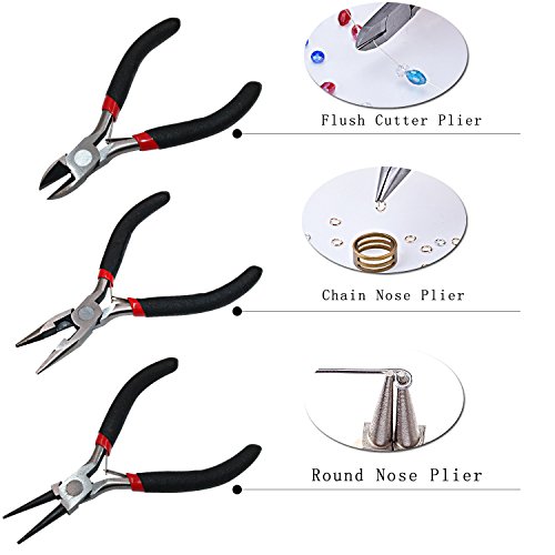 NIUPIKA Jewelry Pliers Set Jewelry Making Tool Kit Jewelers Repair...