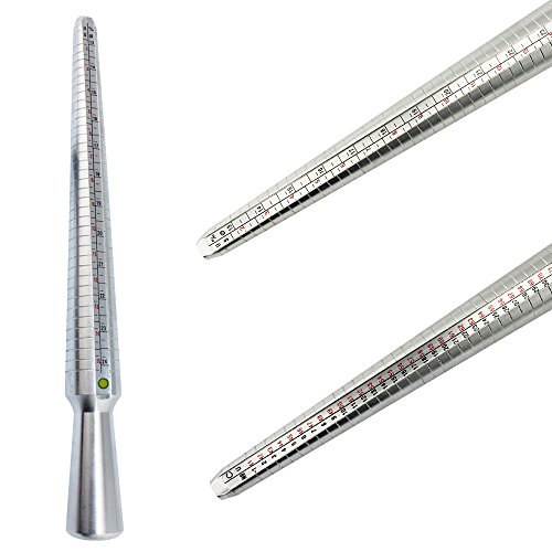 NIUPIKA Ring Mandrel Sizer Set Metal Ring Gauge Sizers Finger Size...