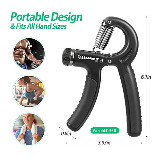 NIYIKOW Grip Strength Trainer, Hand Grip Strengthener, Adjustable ...