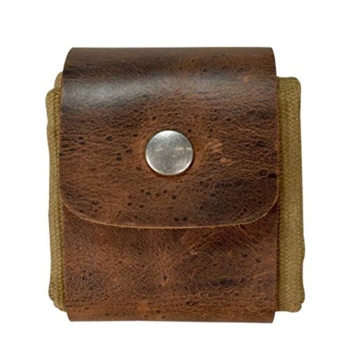 Bushcraft Bag for Men Leather Waxed Canvas Belt Pouch Leather Waxe...