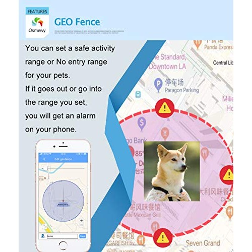 Osmewy Pet GPS Tracker for Dogs Bigger Cats Hounds Tracking Device...