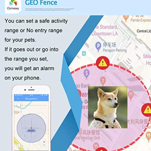 Osmewy Pet GPS Tracker for Dogs Bigger Cats Hounds Tracking Device...