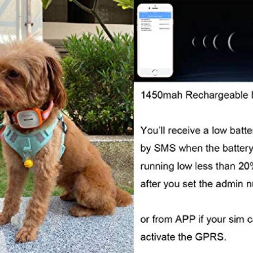 Osmewy Pet GPS Tracker for Dogs Bigger Cats Hounds Tracking Device...