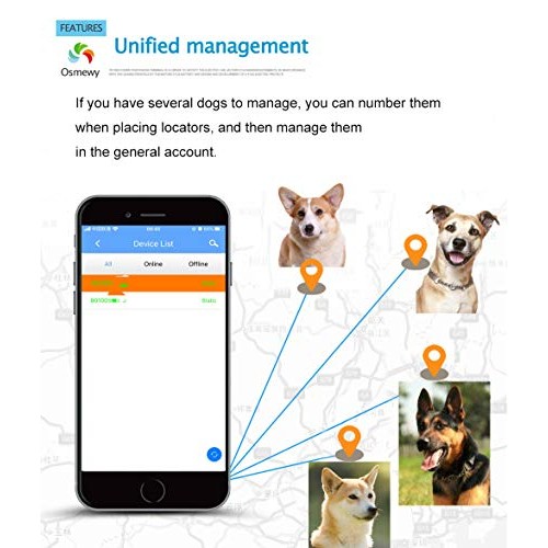 Osmewy Pet GPS Tracker for Dogs Bigger Cats Hounds Tracking Device...