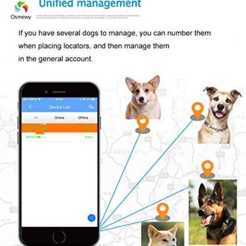 Osmewy Pet GPS Tracker for Dogs Bigger Cats Hounds Tracking Device...