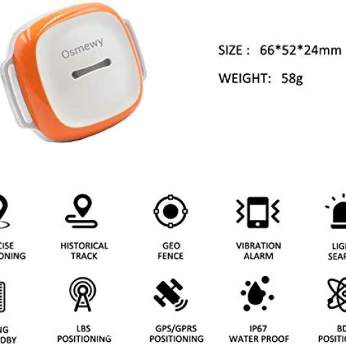 Osmewy Pet GPS Tracker for Dogs Bigger Cats Hounds Tracking Device...