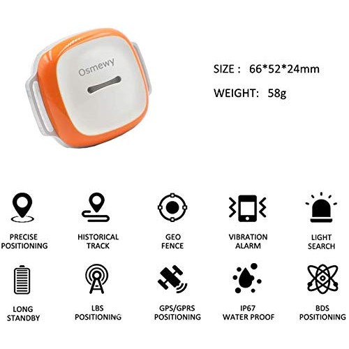 Osmewy Pet GPS Tracker for Dogs Bigger Cats Hounds Tracking Device...