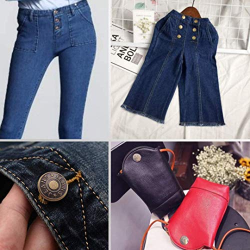 8 Sets Replacement Jean Buttons,No Sew Removable Metal Button for ...