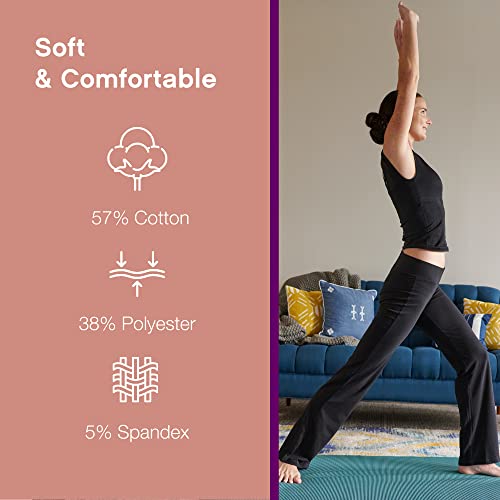No Nonsense Womens Sport Yoga Pant, Black, X-Large